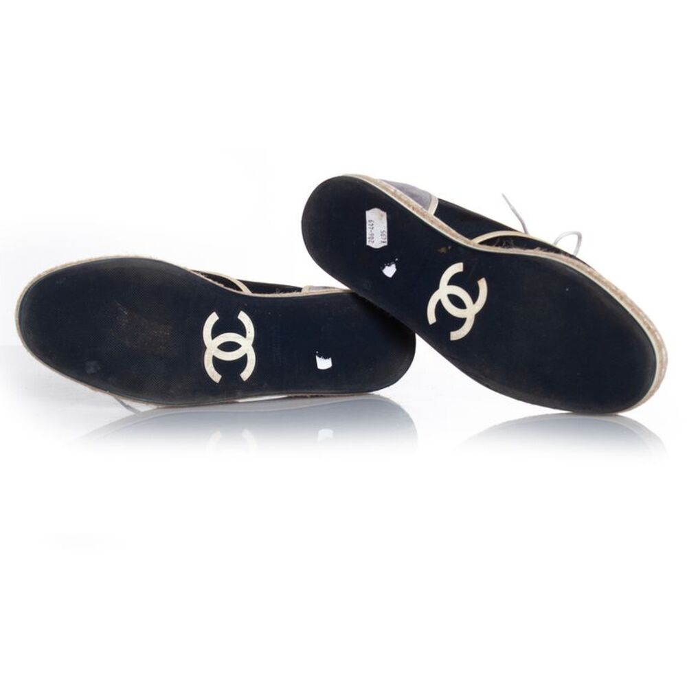 Satin espadrilles in blue - Picture 7 of 7